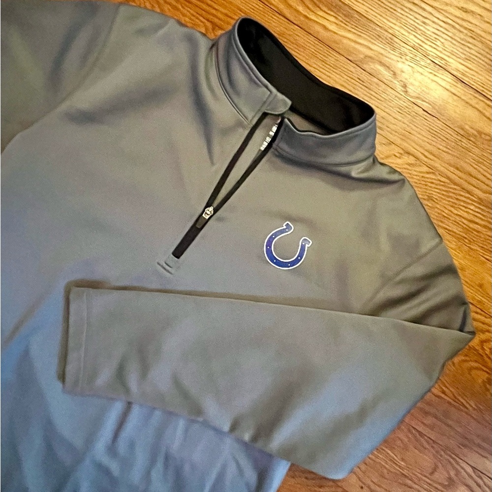 Indianapolis Colts NFL Majestic Thermabase‎ Long Sleeve Men’s Large Quarter Zip
